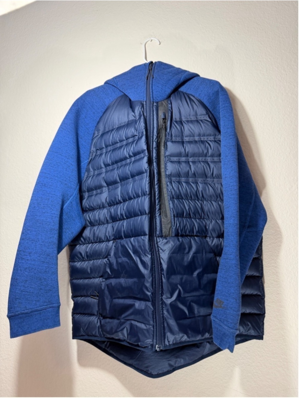 Nike Men Large Blue Polyester Puffer Jacket - Picture 3 of 8